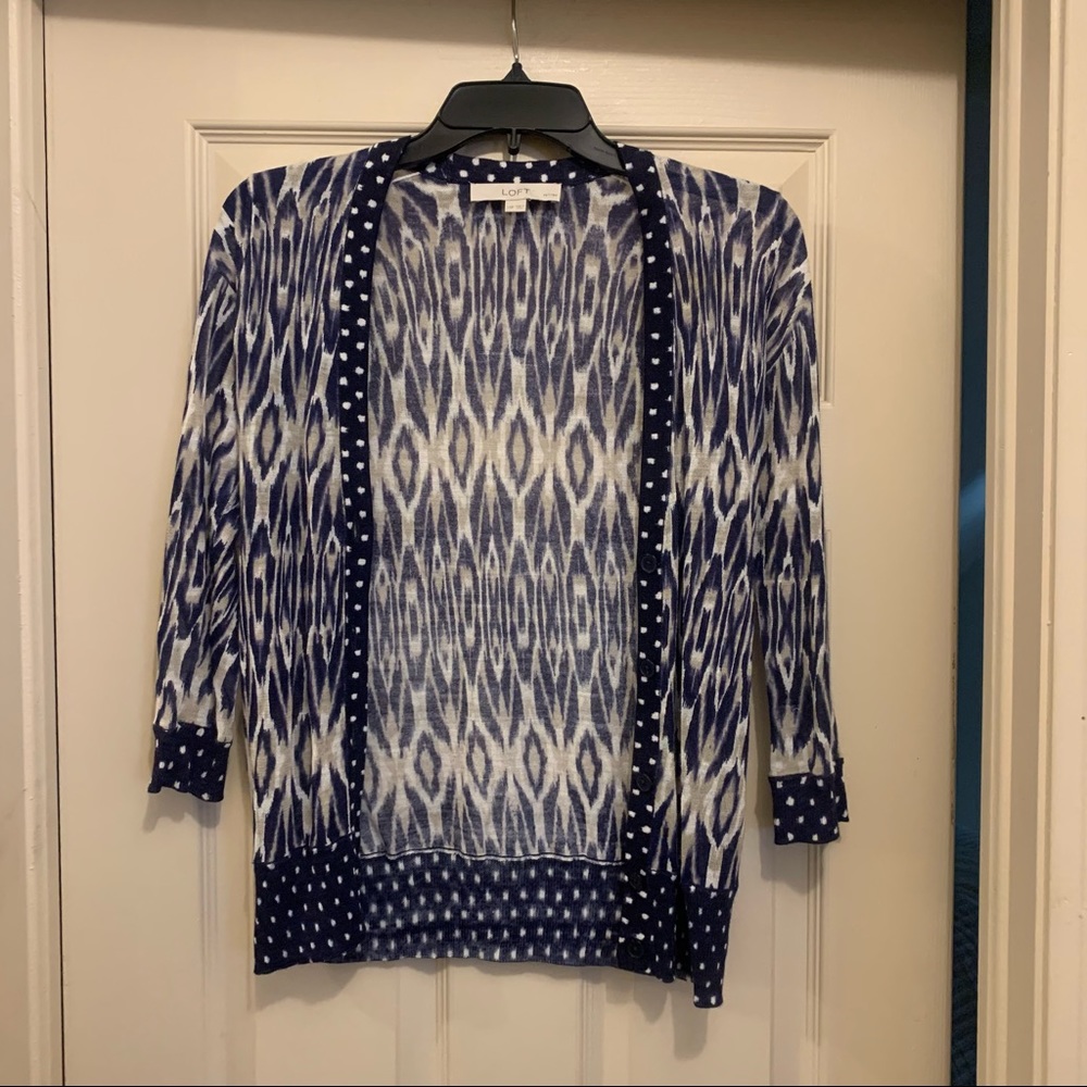 Loft Mixed Print Cardigan. Women’s XXSP